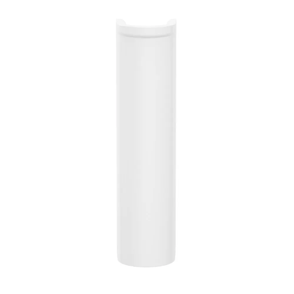 GoodHome Ensemble lavabo et colonne en céramique blanc Tasi
