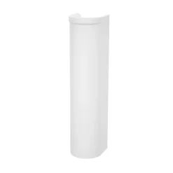 GoodHome Ensemble lavabo et colonne en céramique blanc Tasi