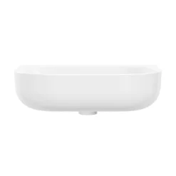 GoodHome Ensemble lavabo et colonne en céramique blanc Cavally