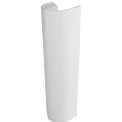 GoodHome Ensemble lavabo et colonne en céramique blanc Cavally