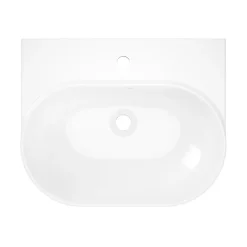 GoodHome Ensemble lavabo et colonne en céramique blanc Cavally