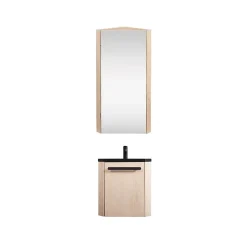 Mob-In Ensemble lave-mains angle SKINO avec robinet et armoire