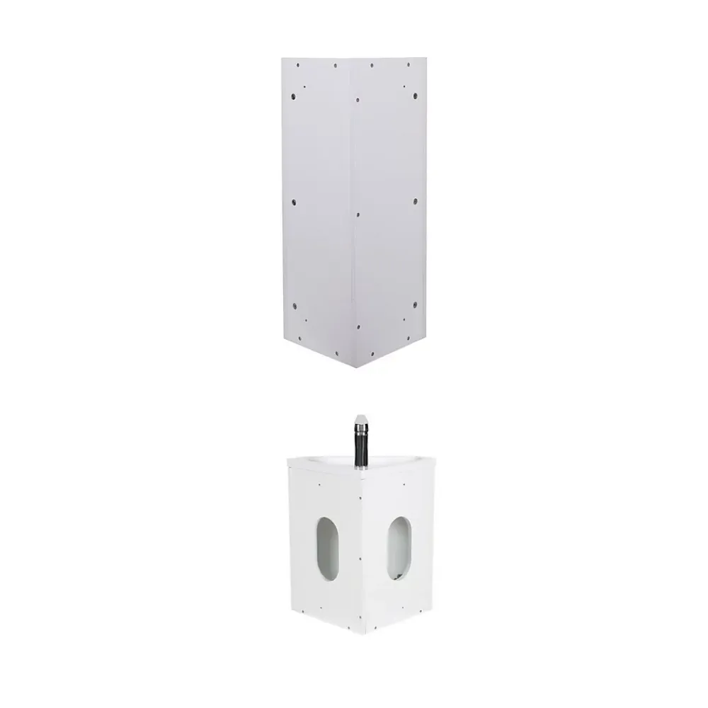 Mob-In Ensemble lave-mains d'angle SKINO + vasque + armoire de toilette