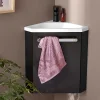 Mob-In Ensemble lave-mains d'angle suspendu SKINO avec robinet noir