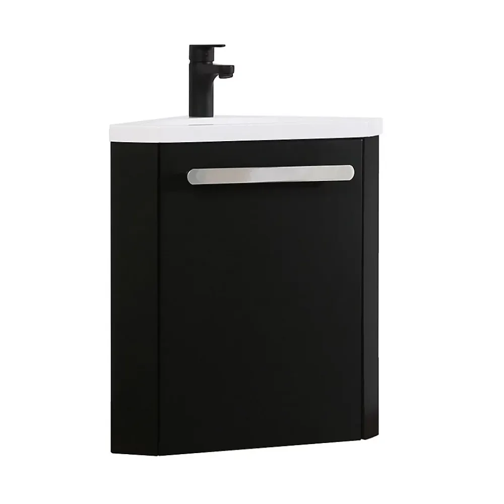 Mob-In Ensemble lave-mains d'angle suspendu SKINO avec robinet noir
