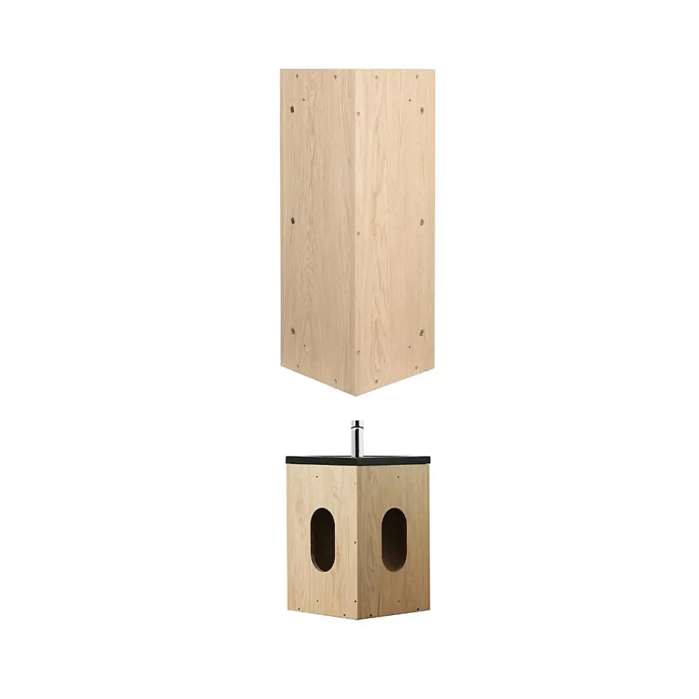 Mob-In Ensemble lave-mains d'angle SKINO suspendu avec armoire miroir