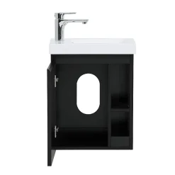 Lave-Mains|Mob-In Ensemble lave-mains HAMPTON avec rangement latéral et miroir tablette