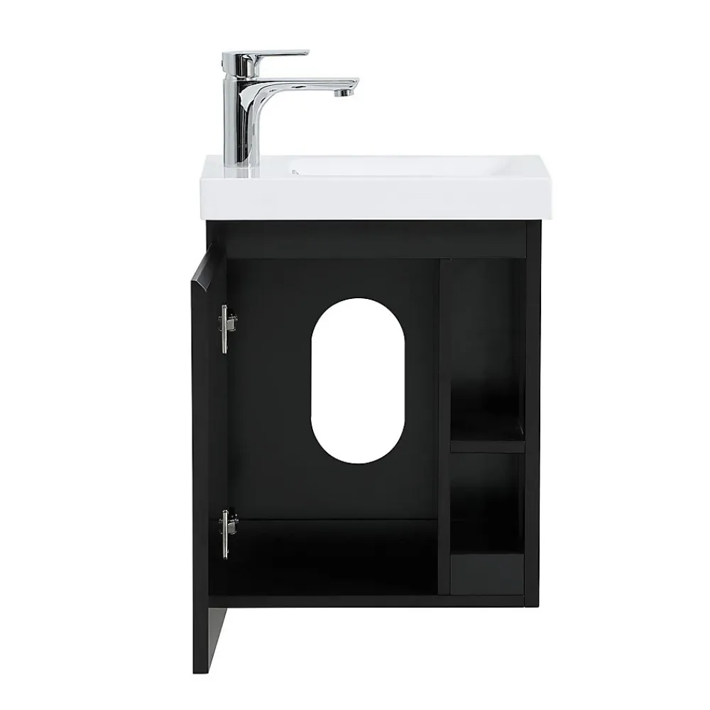 Lave-Mains|Mob-In Ensemble lave-mains HAMPTON avec rangement latéral et miroir tablette