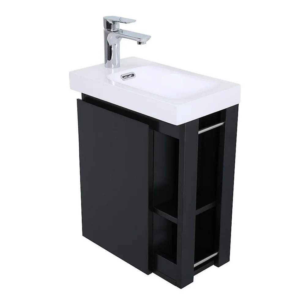 Lave-Mains|Mob-In Ensemble lave-mains HAMPTON avec rangement latéral et miroir tablette