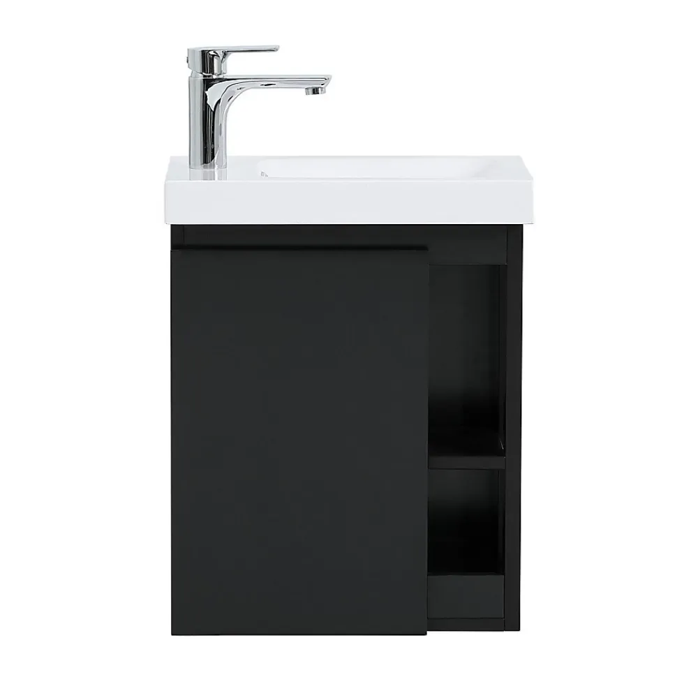 Lave-Mains|Mob-In Ensemble lave-mains HAMPTON avec rangement latéral et miroir tablette