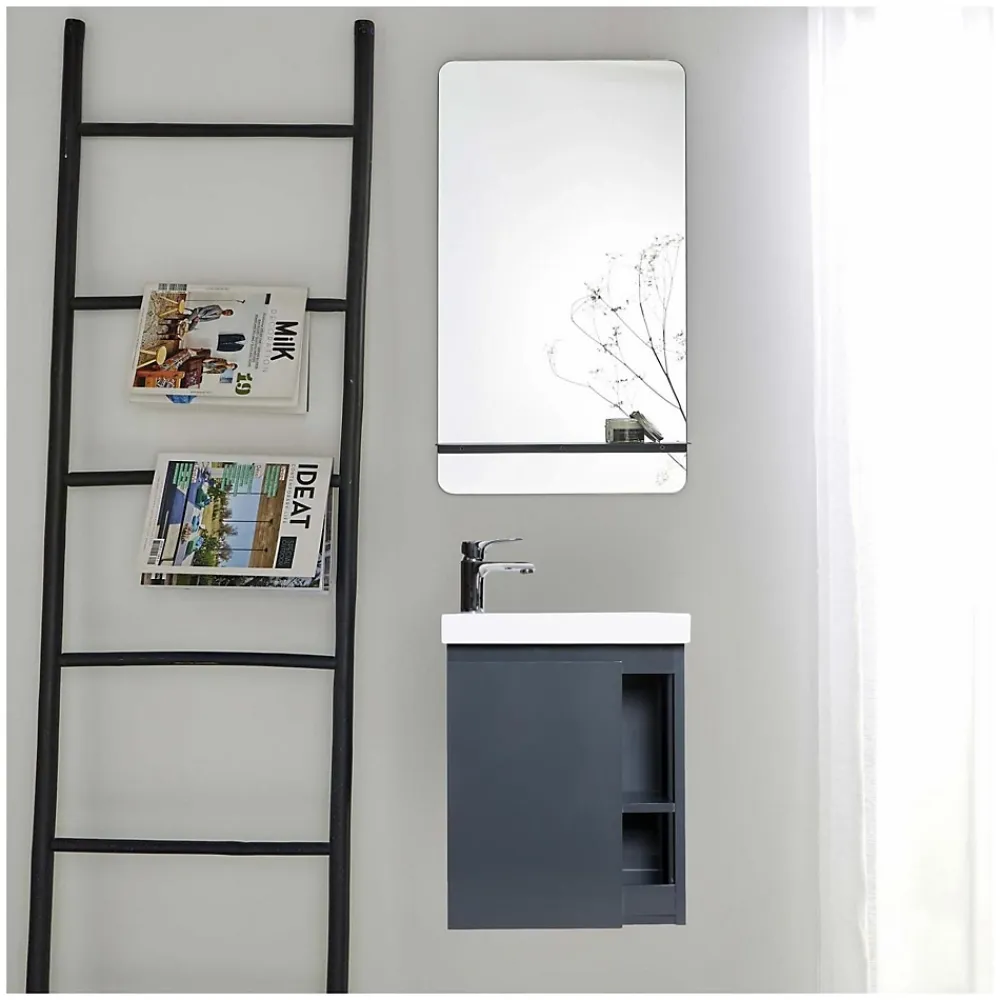 Lave-Mains|Mob-In Ensemble lave-mains HAMPTON avec rangement latéral et miroir tablette
