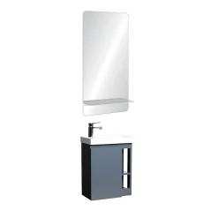 Lave-Mains|Mob-In Ensemble lave-mains HAMPTON avec rangement latéral et miroir tablette