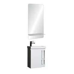 Lave-Mains|Mob-In Ensemble lave-mains HAMPTON avec robinet chromé et miroir