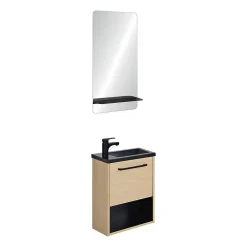 Lave-Mains|Mob-In Ensemble lave-mains NIKA avec niche, robinet et miroir tablette