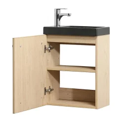 Mob-In Ensemble lave-mains suspendu NEVADA avec robinet et miroir