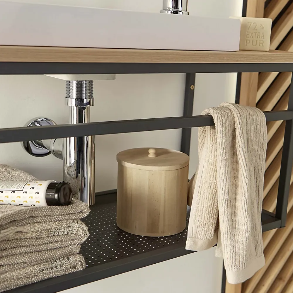 Lave-Mains|Mob-In Ensemble lave-mains WILO grande largeur avec robinet et miroir 60cm
