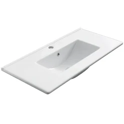 Cosyneo Ensemble meuble de salle de bain 80cm vasque déportée + colonne de rangement - KING - Roble (chêne clair)