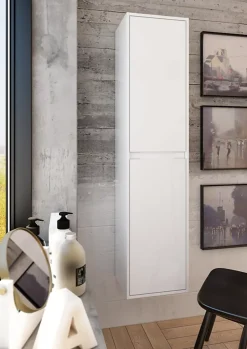 Ensemble Meuble De Salle De Bains|Cosyneo Ensemble meuble de salle de bain 80cm simple vasque + colonne de rangement TIRIS - blanc