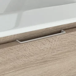 Cosyneo Ensemble meuble de salle de bain 120cm vasque déportée + colonne de rangement OLYMPE - cambrian (chêne)