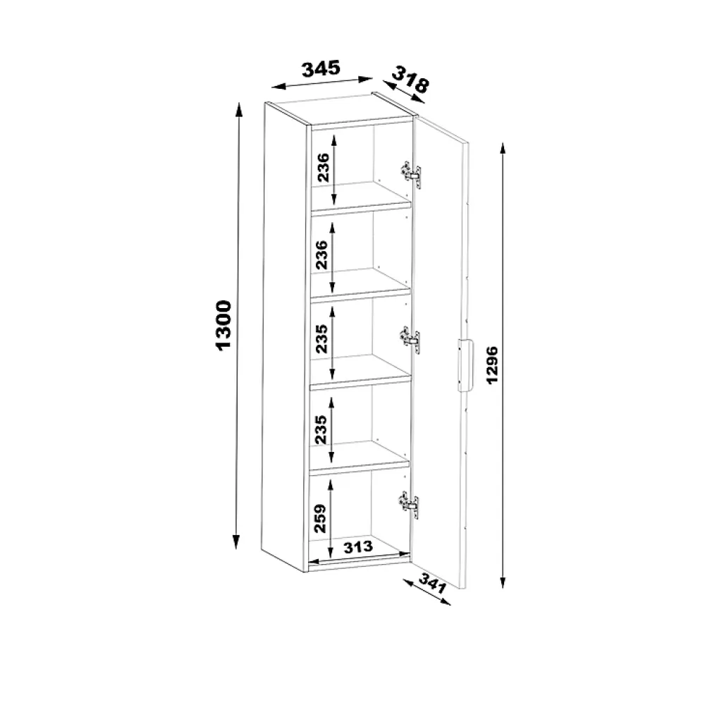 Petits-Meubles Ensemble meuble double vasque 140cm 2 niches et colonne Tao Bois