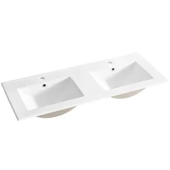 Ensemble Meuble De Salle De Bains|Petits-Meubles Ensemble meuble double vasque encastree 120cm et colonne Azel Cachemire