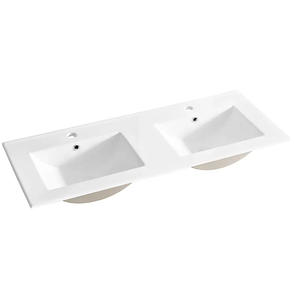 Ensemble Meuble De Salle De Bains|Petits-Meubles Ensemble meuble double vasque encastree 120cm et colonne Azel Cachemire