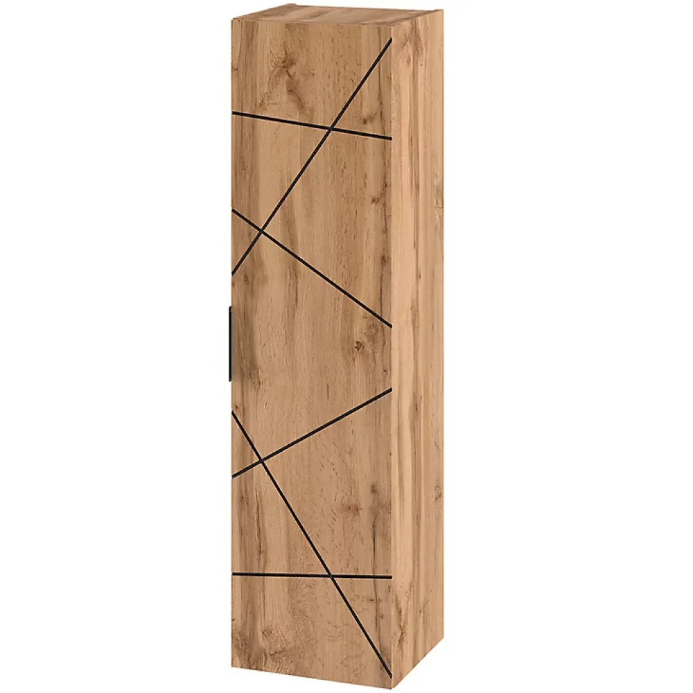 Petits-Meubles Ensemble meuble double vasque 140cm 2 niches et colonne Teren Bois