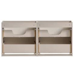 Ensemble Meuble De Salle De Bains|Petits-Meubles Ensemble meuble double vasque 120cm 4 tiroirs miroirs LED colonne et 3 armoires murales Manoa Cachemire et Bois