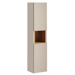 Ensemble Meuble De Salle De Bains|Petits-Meubles Ensemble meuble double vasque 160cm 4 tiroirs colonne et 3 armoires murales Manoa Cachemire et Bois