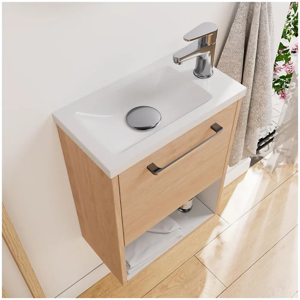 Mob-In Ensemble meuble lave-mains NIKA + robinet