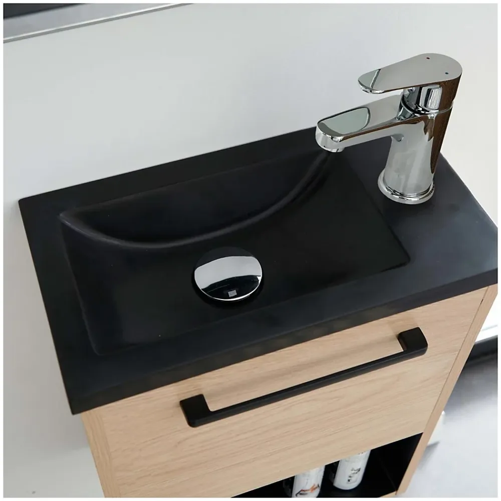 Mob-In Ensemble meuble lave-mains NIKA + robinet