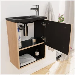 Mob-In Ensemble meuble lave-mains NIKA + robinet