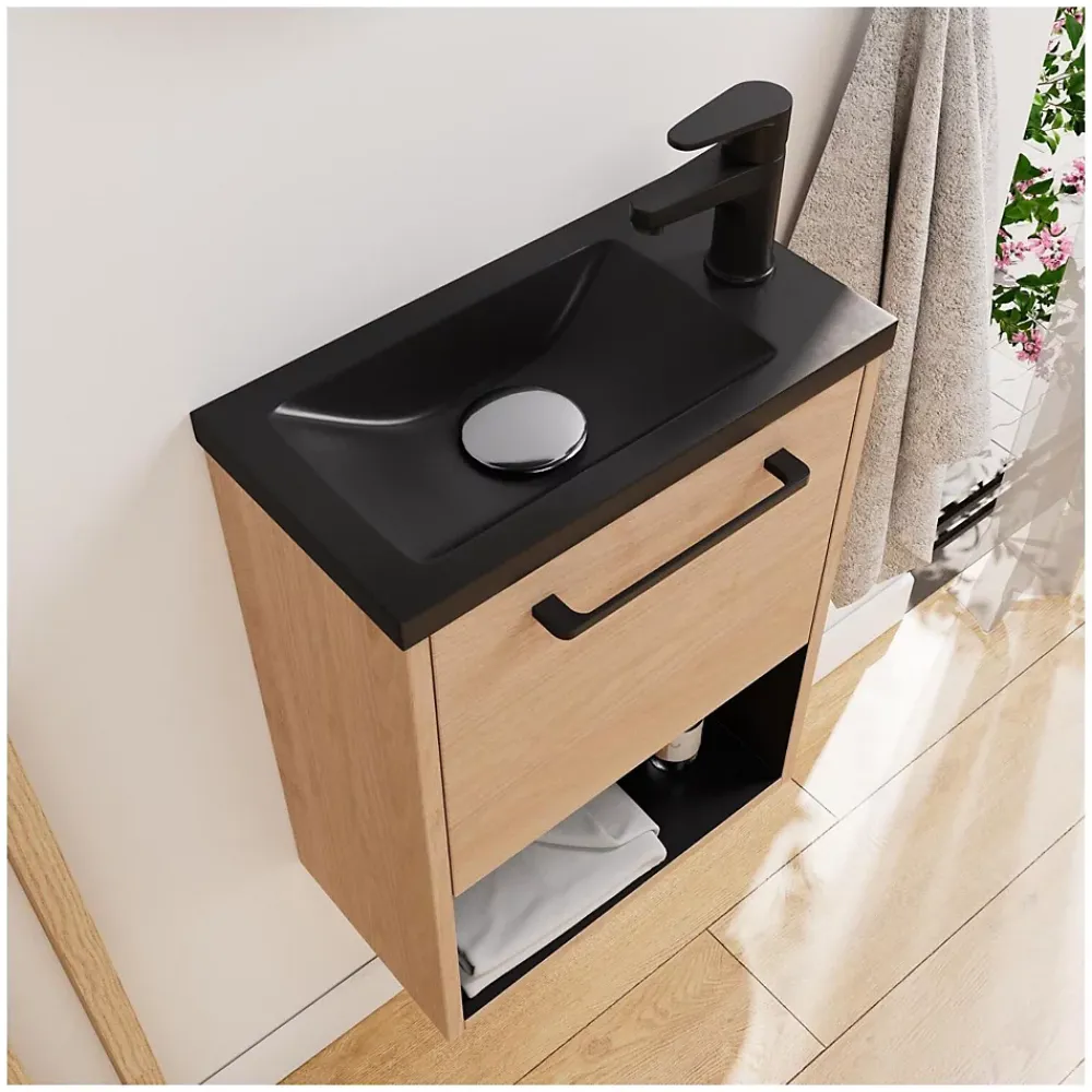 Lave-Mains|Mob-In Ensemble meuble lave-mains NIKA + robinet