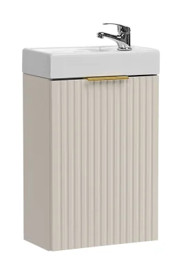 Lave-Mains|Furnidea Ensemble meuble lave-mains suspendu ADEL cachemire avec le lavabo FIKA 40 cm