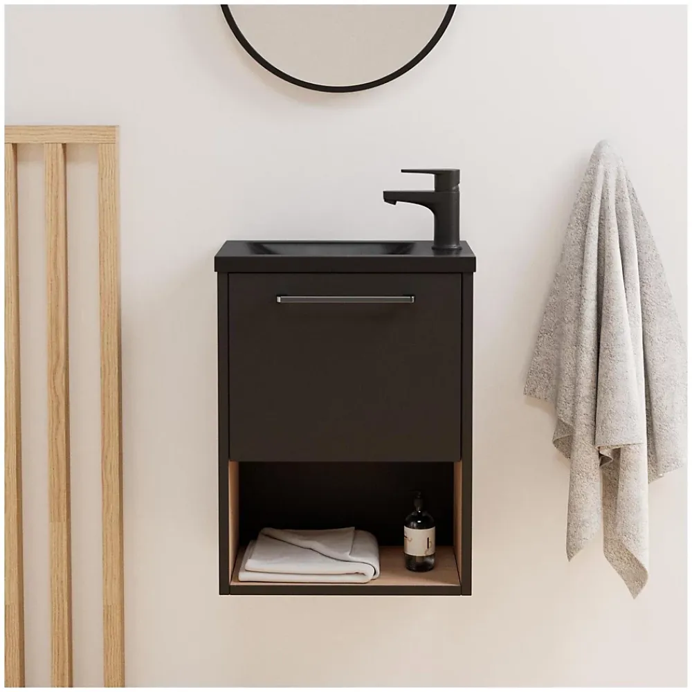 Lave-Mains|Mob-In Ensemble meuble lave-mains NIKA + robinet