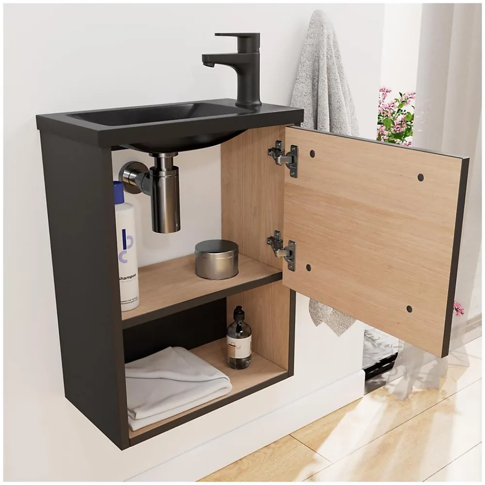Lave-Mains|Mob-In Ensemble meuble lave-mains NIKA + robinet