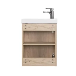 Mob-In Ensemble meuble lave-mains décor chêne FRAME + robinet