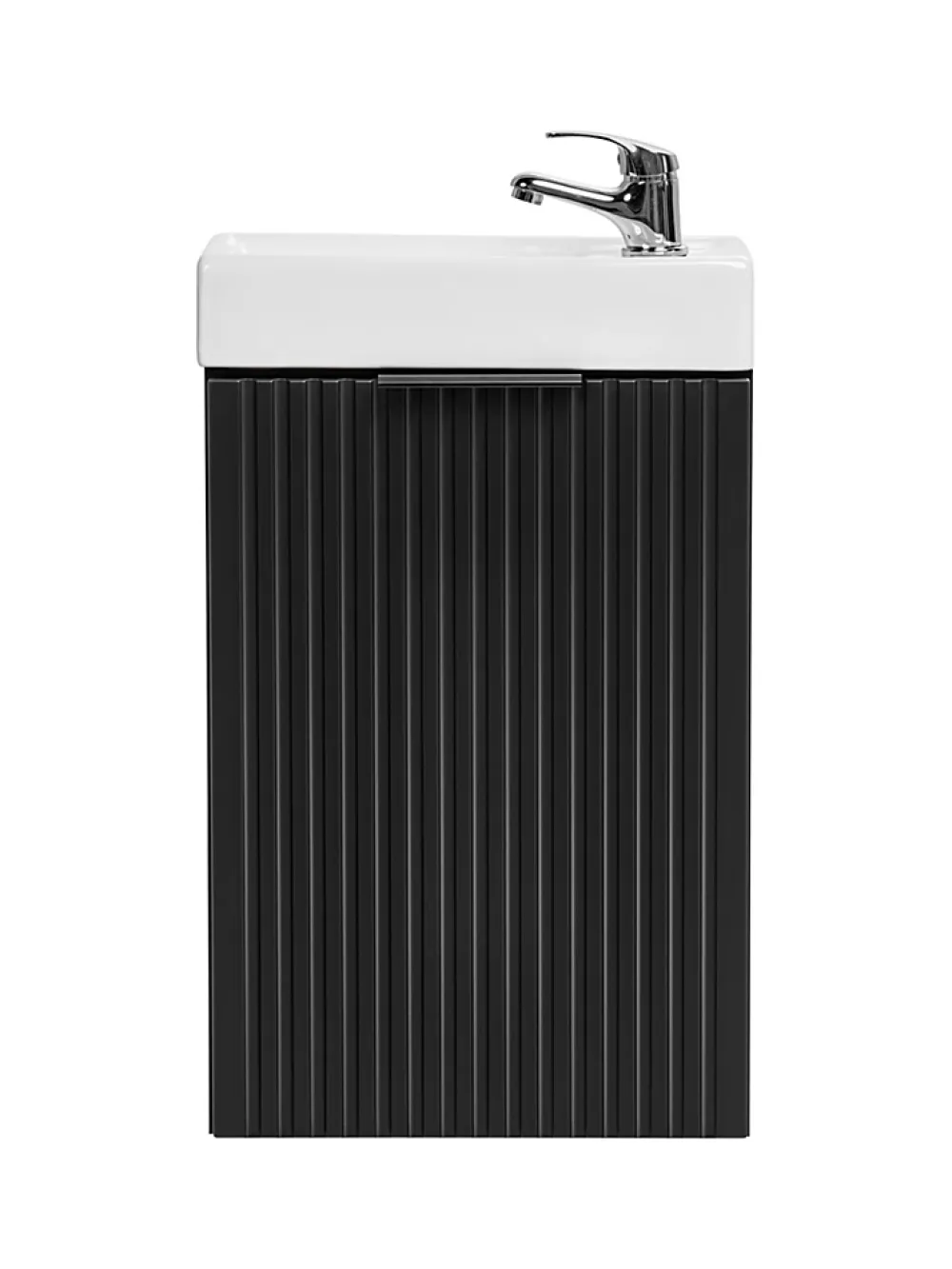 Lave-Mains|Furnidea Ensemble meuble lave-mains suspendu ADEL noir avec le lavabo FIKA 40 cm