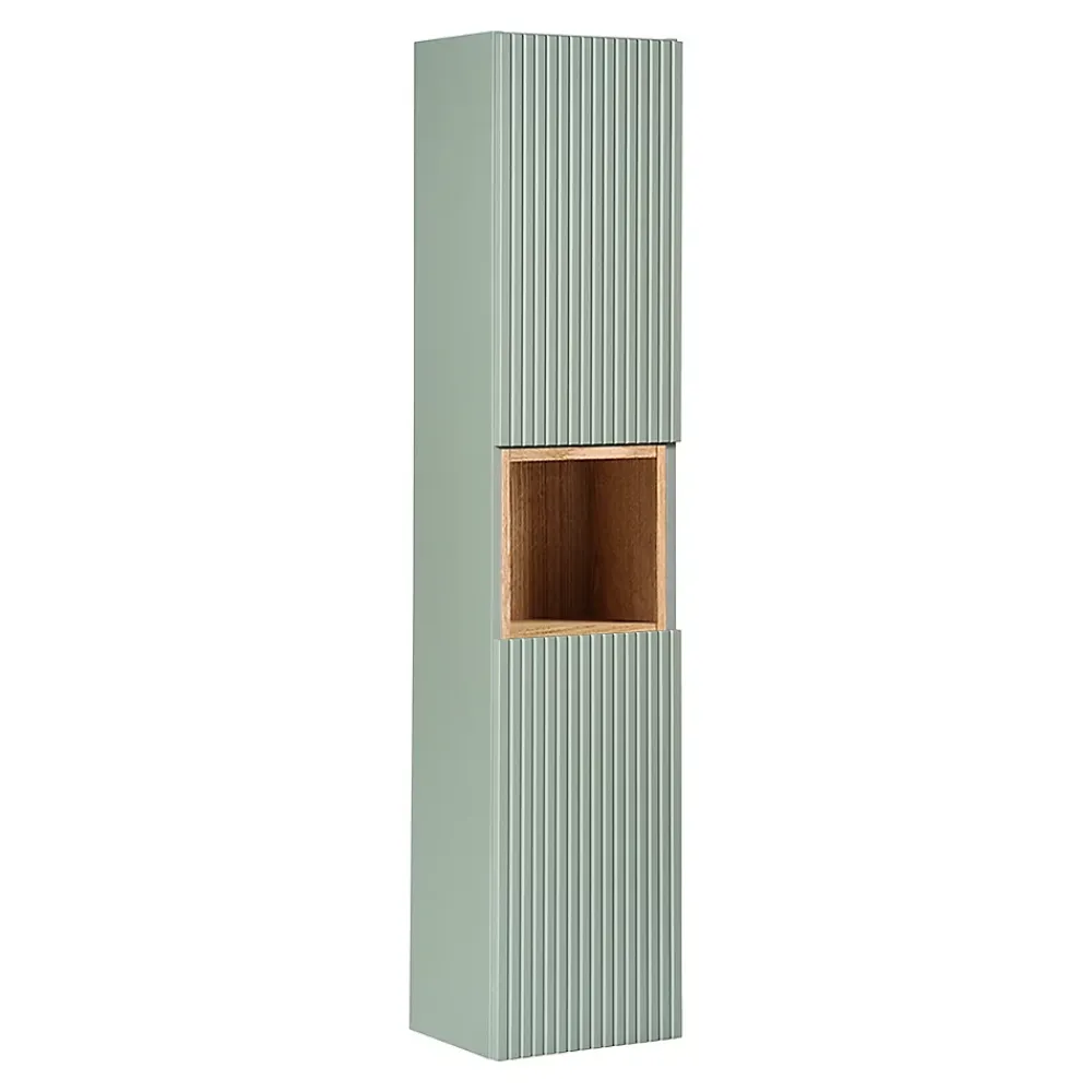 Ensemble Meuble De Salle De Bains|Petits-Meubles Ensemble meuble simple vasque 100cm et colonne Jade Vert et Bois