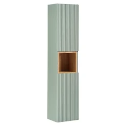 Petits-Meubles Ensemble meuble simple vasque encastree 50cm 2 tiroirs et colonne Jade Vert et Bois