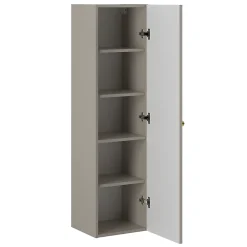 Petits-Meubles Ensemble meuble simple vasque encastree 80cm et colonne Izae Cachemire