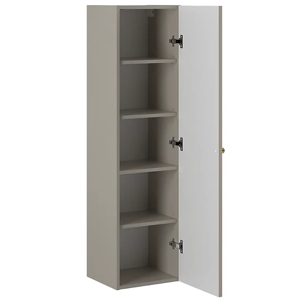 Petits-Meubles Ensemble meuble simple vasque encastree 80cm et colonne Izae Cachemire