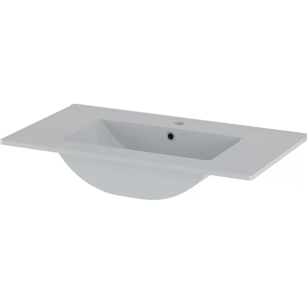 Ensemble Meuble De Salle De Bains|Petits-Meubles Ensemble meuble simple vasque encastree 80cm et colonne Tao Cachemire