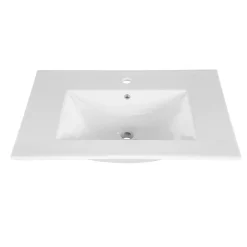 Ensemble Meuble De Salle De Bains|Petits-Meubles Ensemble meuble simple vasque encastree 80cm et colonne Azel Cachemire