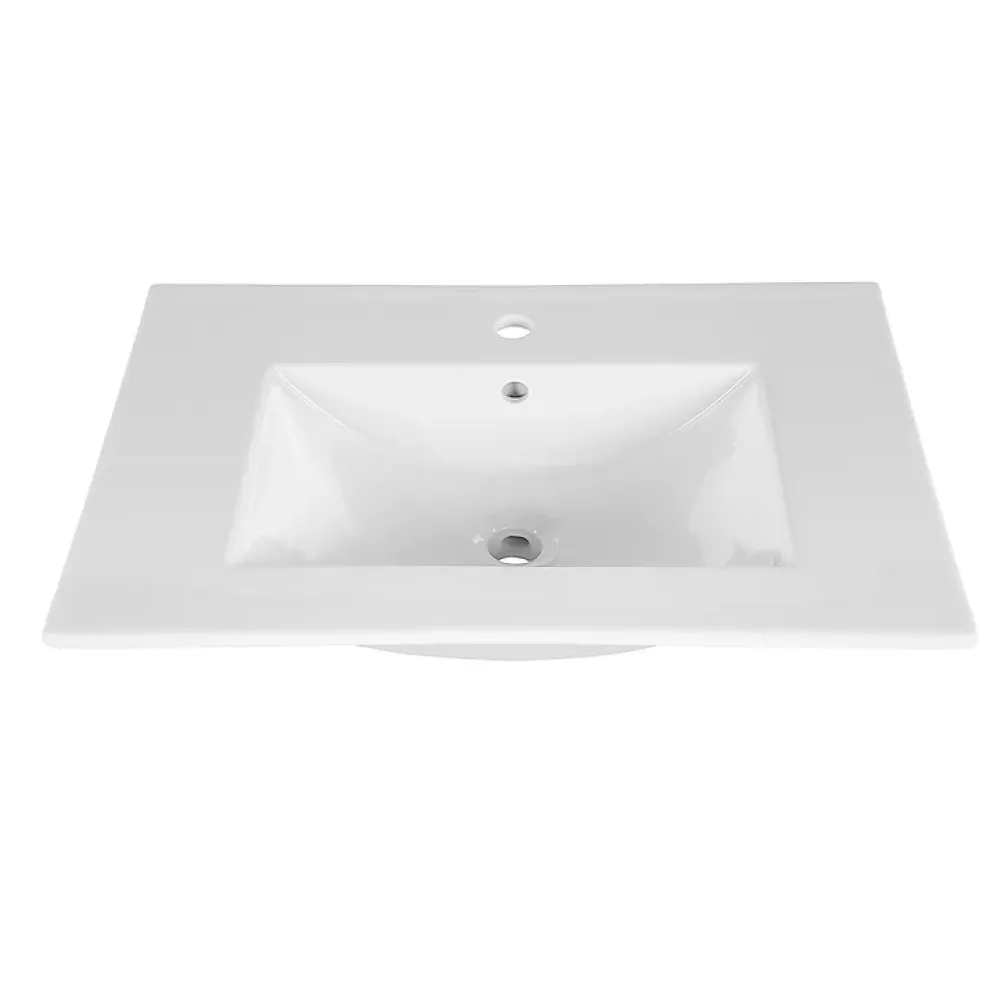 Ensemble Meuble De Salle De Bains|Petits-Meubles Ensemble meuble simple vasque encastree 80cm et colonne Azel Cachemire