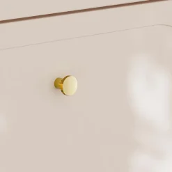 Ensemble Meuble De Salle De Bains|Petits-Meubles Ensemble meuble simple vasque encastree 80cm et colonne Sanae Beige sable