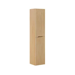 Petits-Meubles Ensemble meuble simple vasque encastree 80cm et colonne Isaline Bois
