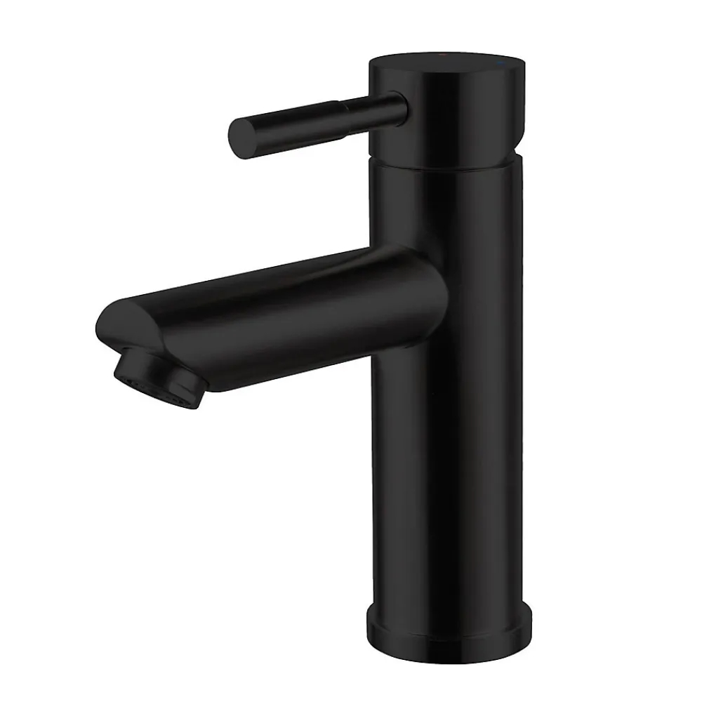 Mob-In Ensemble meuble simple vasque SORRENTO 80cm avec plan céramique, robinet, miroir et colonne