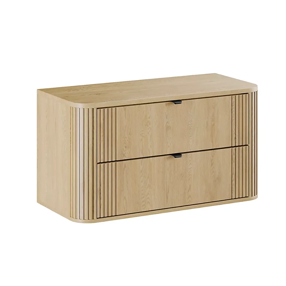 Petits-Meubles Ensemble meuble sous vasque 100cm et colonne Mila Bois