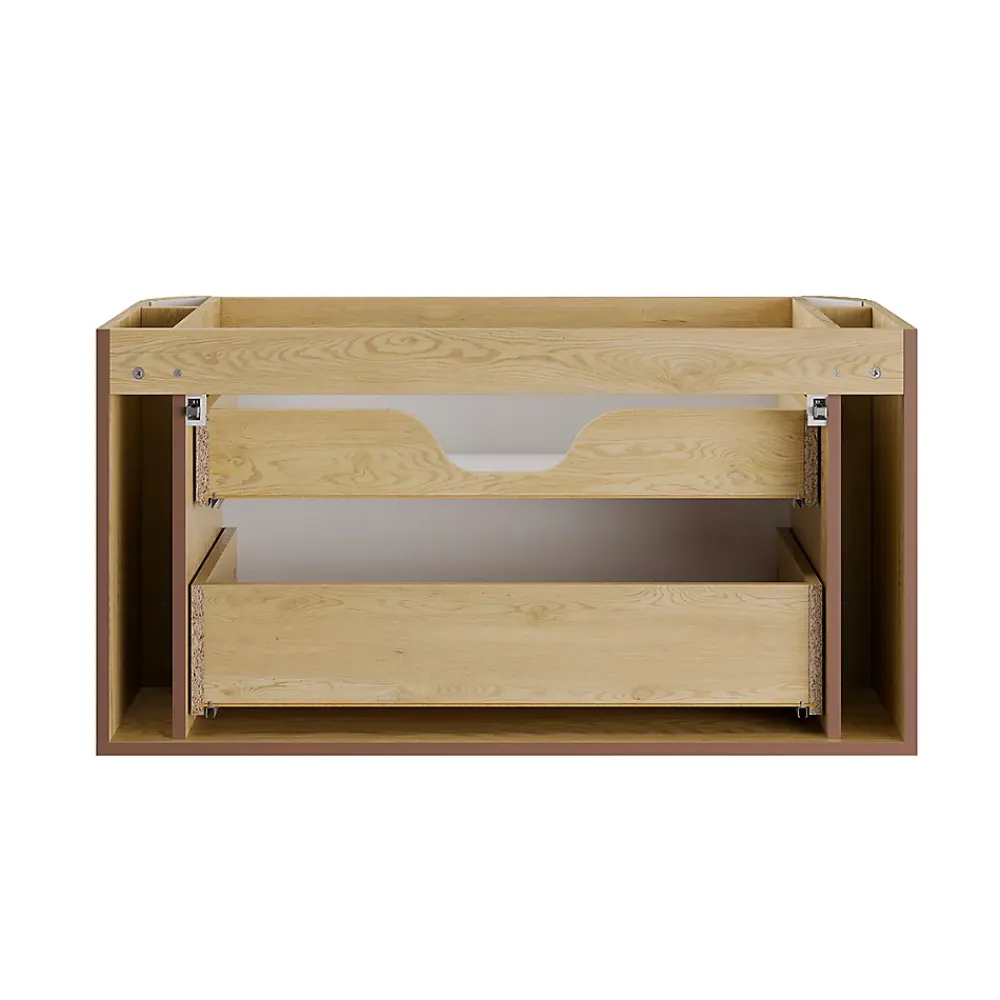Petits-Meubles Ensemble meuble sous vasque 100cm et colonne Mila Bois